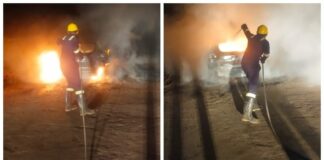 મોરબીમાં નેક્સસ સિનેમા પાછળ કારમાં અચાનક આગ લાગી, ફાયર ટીમે આગ પર કાબુ મેળવ્યો