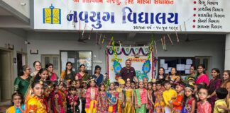 “નવયુગમાં ગુંજ્યો કાનુડાનો નાદ — ભક્તિ, રાસ, રંગ અને સંસ્કાર સાથે જન્માષ્ટમીનો ભવ્ય ઉત્સવ:નવયુગ ગ્રુપ ઓફ એજ્યુકેશન દ્વારા શ્રીકૃષ્ણ જન્મોત્સવની ભક્તિમય અને રંગારંગ ઉજવણી